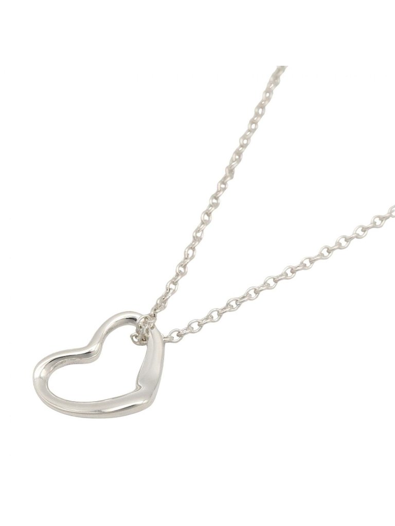 Tiffany & Co Necklace Open Heart Sm 39 925 Sterling Silver